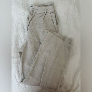 Reformation Linen Vesta High Waist Wide Leg Pants